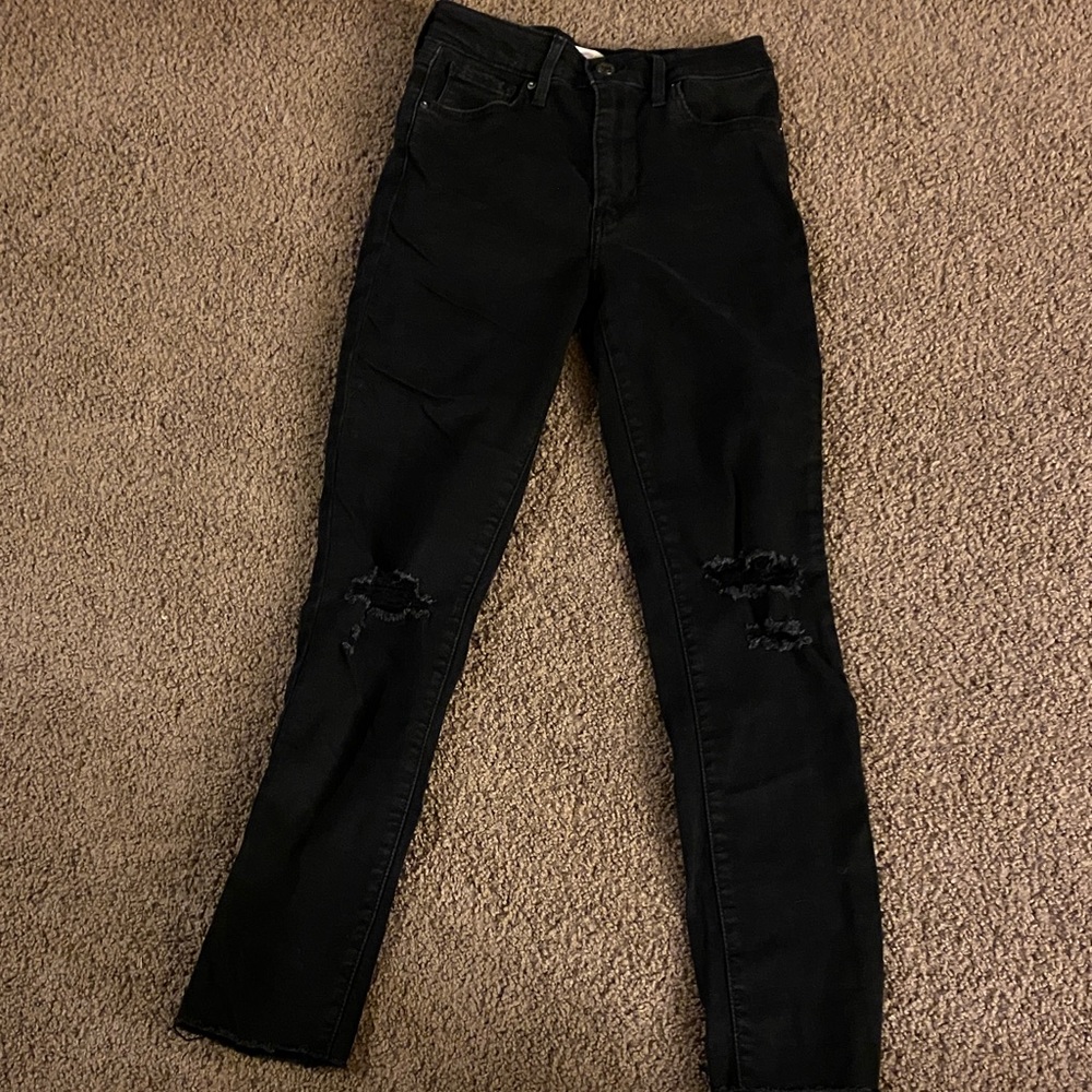 Levi's Black Ripped Skinny Jeans